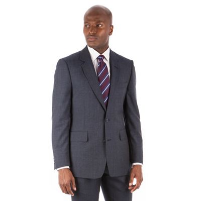 Hammond & Co. by Patrick Grant Blue puppytooth 2 button front tailored fit st james suit jacket